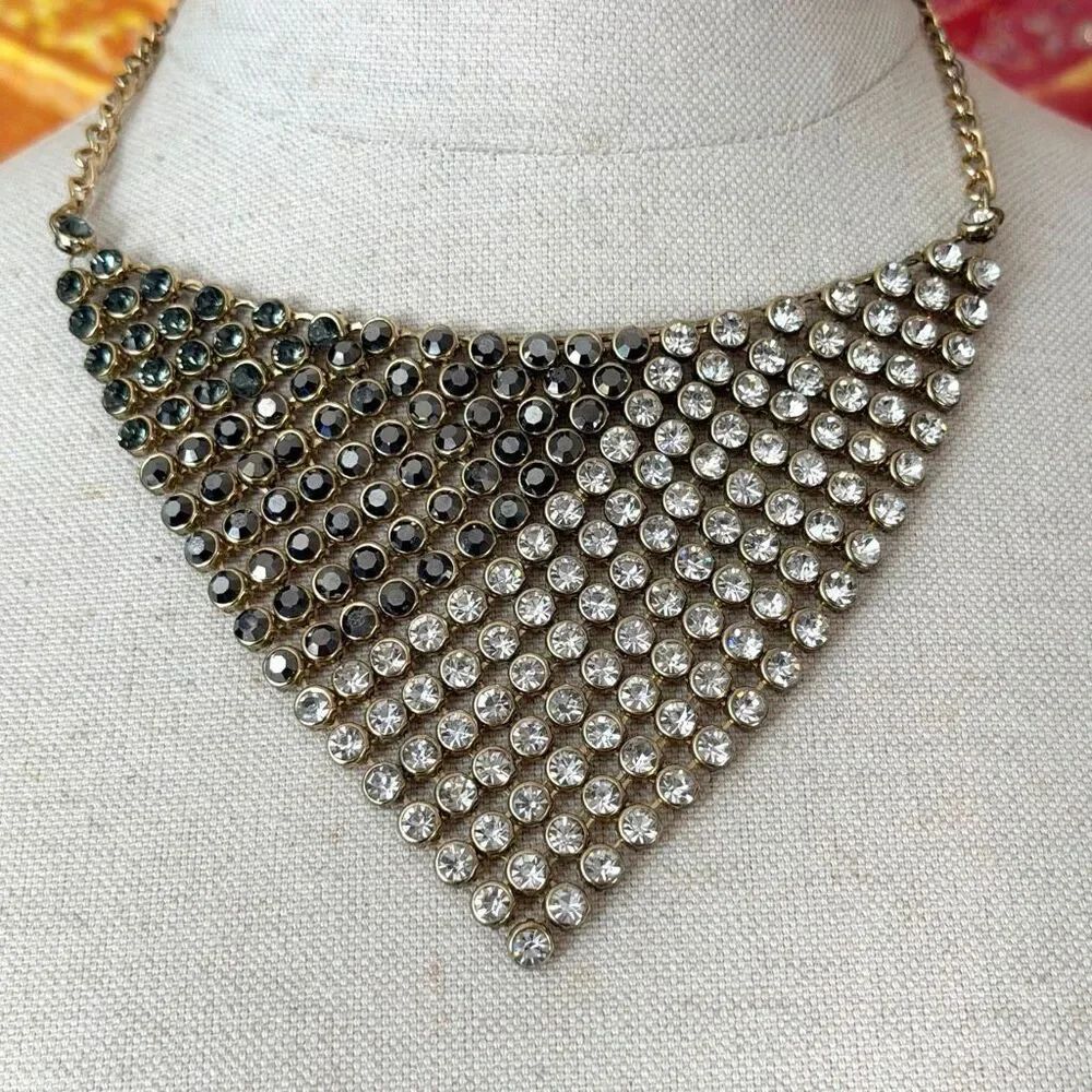 The Limited Ombre Rhinestone Statement Bib Necklace